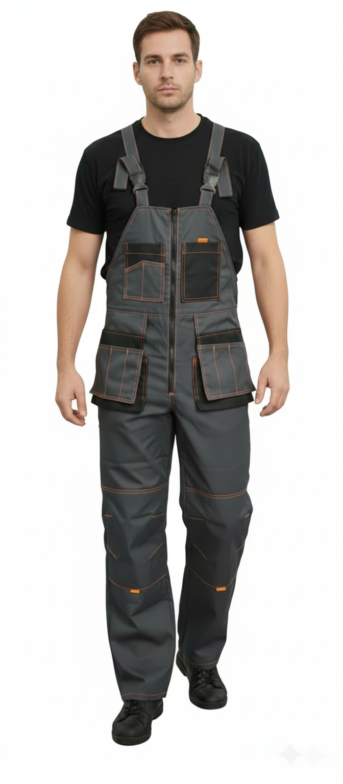 фото Полукомбинезон Патриот т.серый/черный 