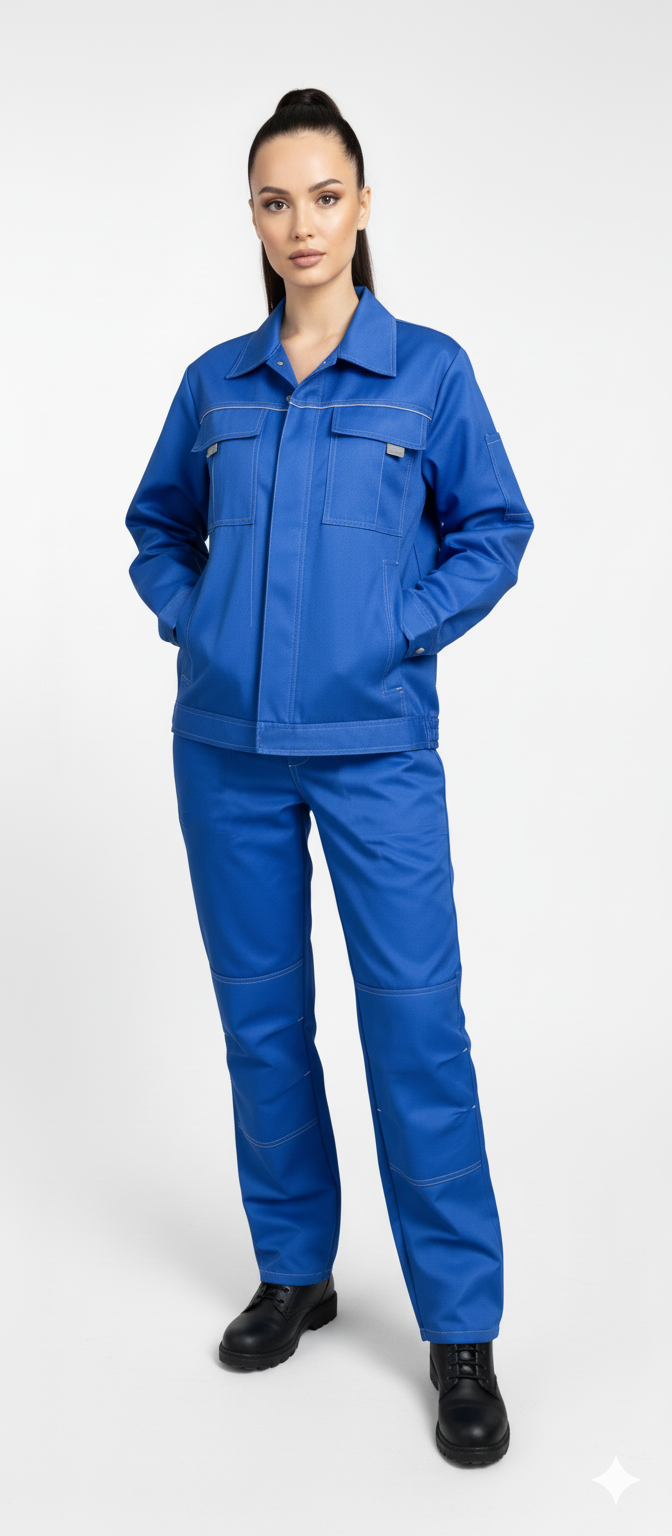 фото Костюм Лада женский куртка, брюки, васильковый 