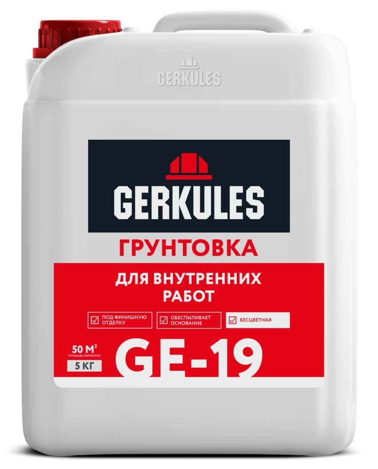 фото Грунтовка для внутренних работ GE-19 5кг Геркулес /ведро/ 
