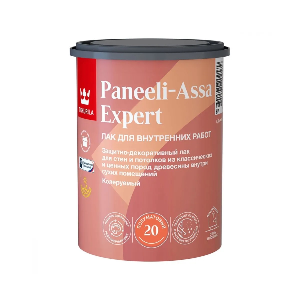 фото Лак интерьерный Paneelii-Assa Expert 20 EP полуматовый 0,9л Tikkurila 
