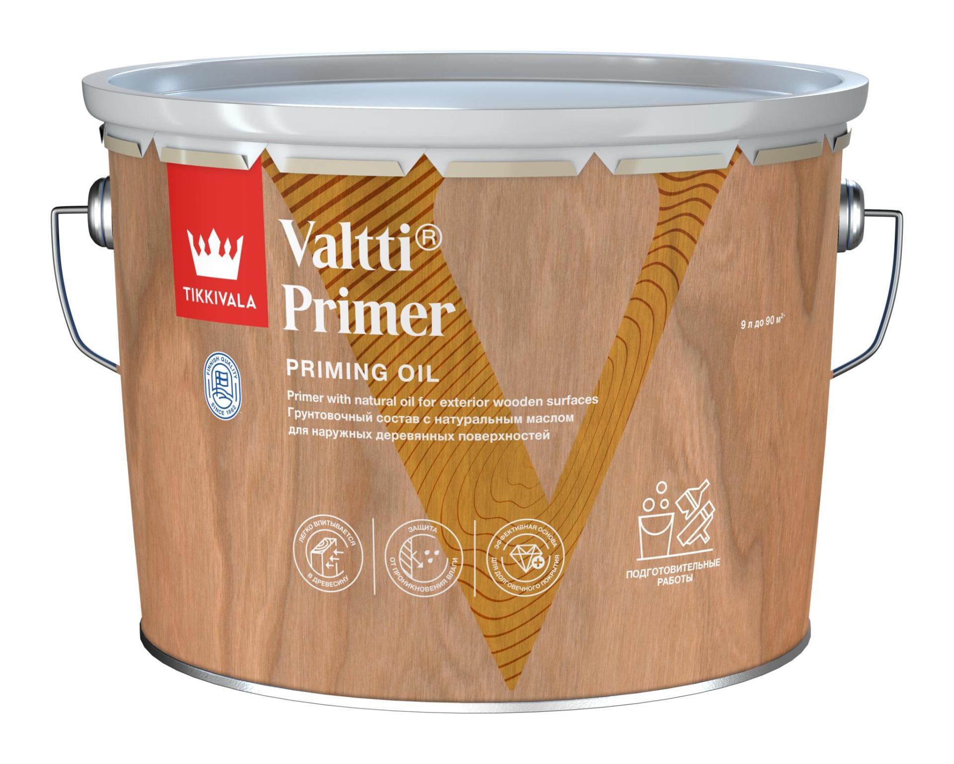 фото Антисептик грунтовочный Valtti Primer /Pohjuste/ бесцветный 9л Tikkurila 