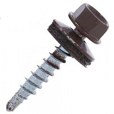 фото Саморез кровельный 4,8*29мм коричневый шоколад 250шт