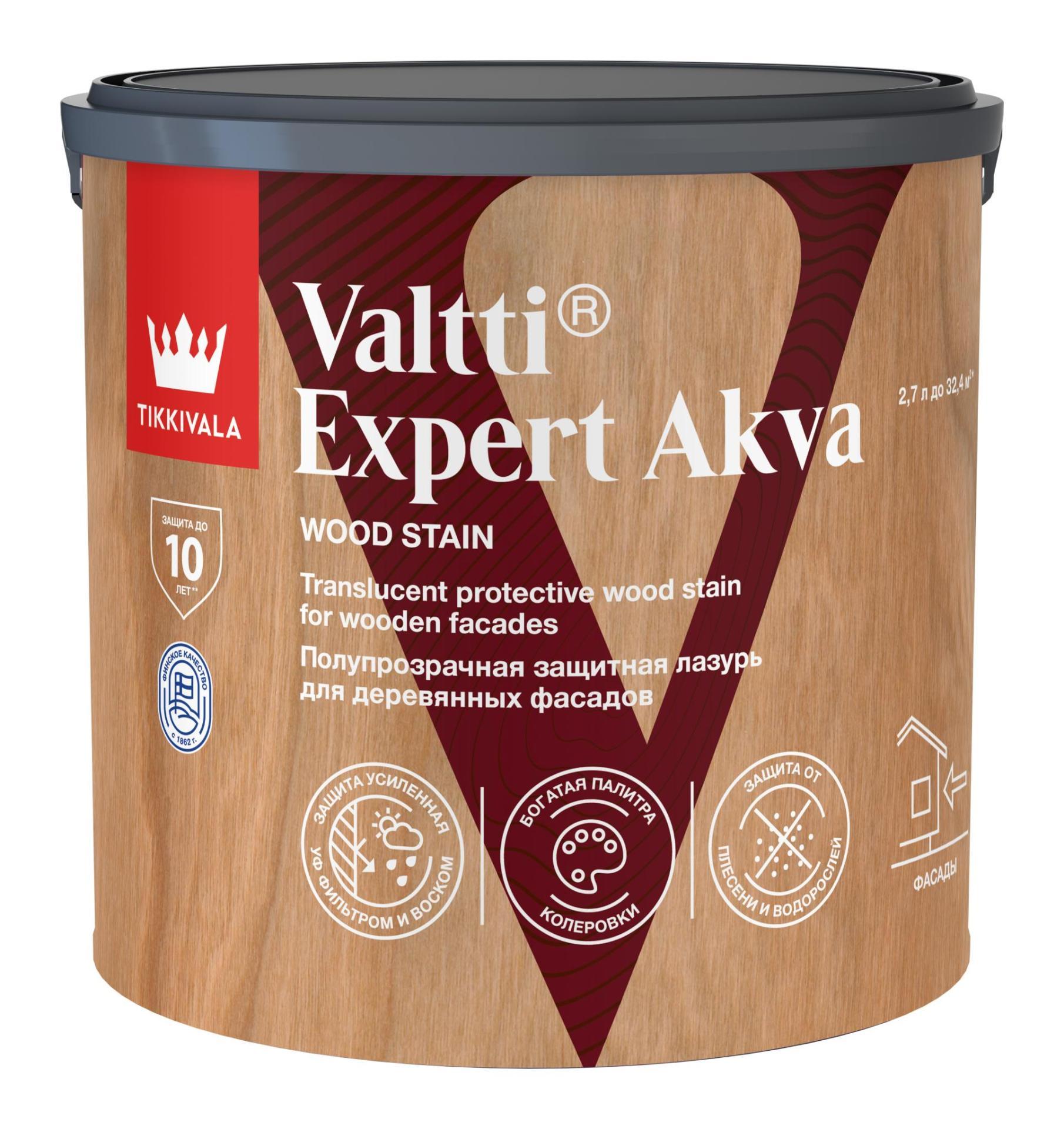 фото Антисептик Valtti Expert Akva EP бесцветный 2,7л Tikkurila