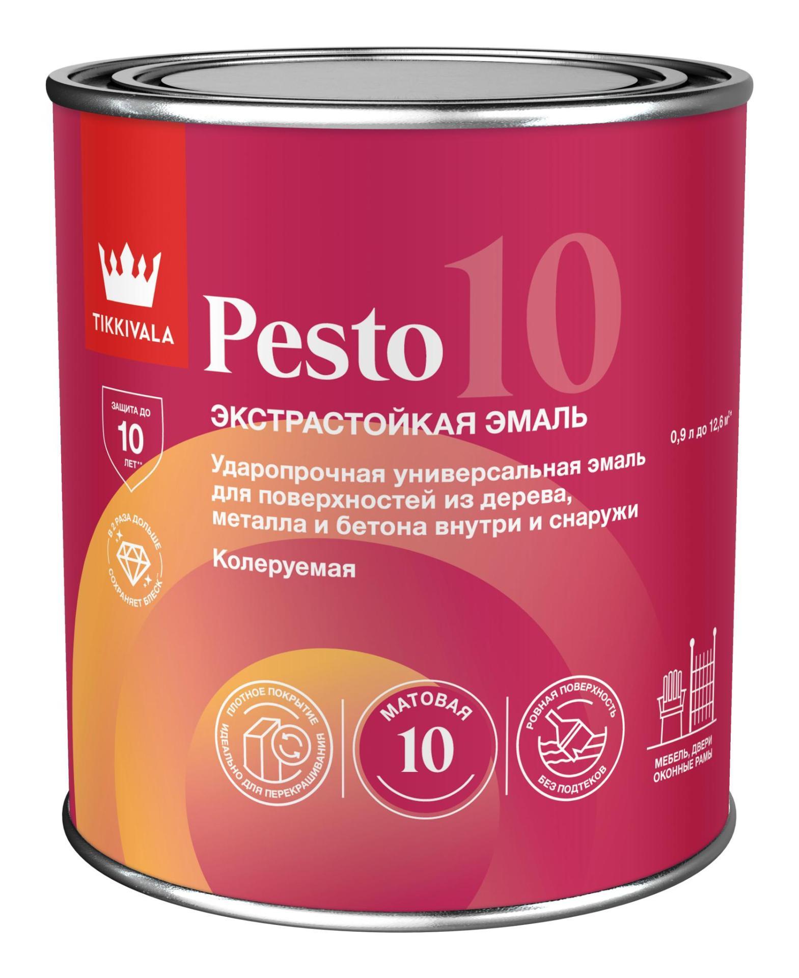 фото Краска алкидная матовая Pesto 10 0,9л A Tikkurila