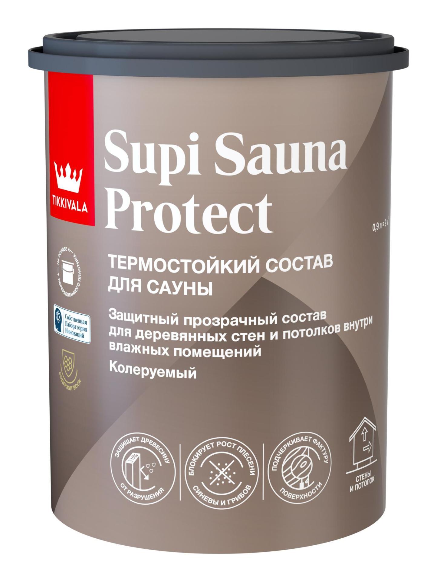 фото Состав для сауны Supi Sauna Protect Ep полуматовый 0,9л Tikkurila 