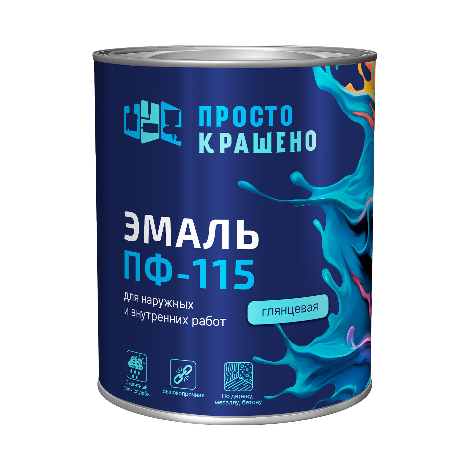 фото Эмаль ПФ-115 ярко-зеленая 2,7кг Простокрашено/6